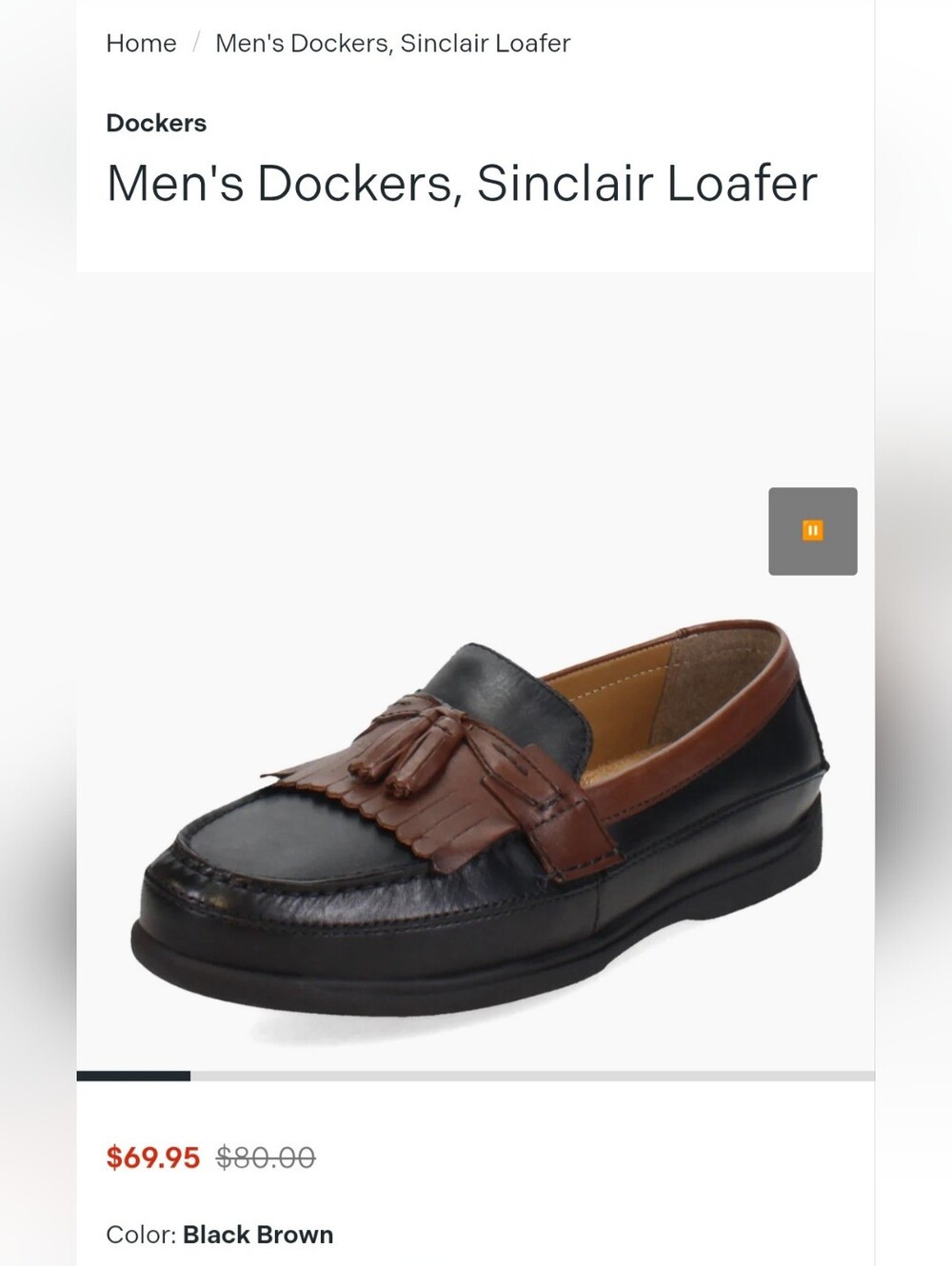 Dockers Black & Brown Tassel Kiltie Loafers Sz 11 - Picture 10 of 10